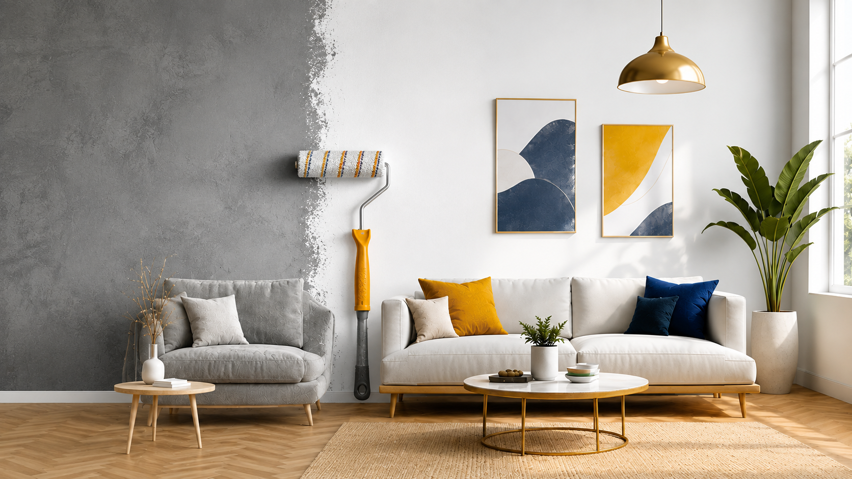Beautifully painted space by Diamond Paints
